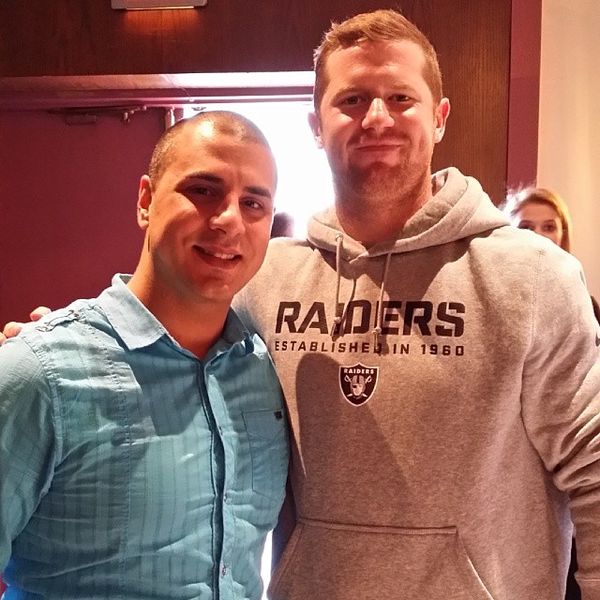 Eric Mina with Matt McGloin
